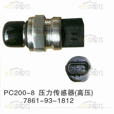 Sensor de presión de alta presión para excavadoras Komatsu PC200-8 PC350-8 PC300-8 (7861-93-1812)