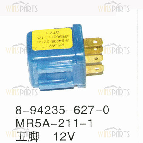 8-94235627-0 8942356270 8-94235-627-0 MR5A-211-1 ISUZU 12V Fuse Relay Relays Excavator Spare Parts