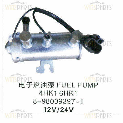 8-98009397-1 8980093971 4645227 12V 24V ISUZU Engine Electric Fuel Feed Pump For Hitachi ZX110-3 ZX200-3 ZX330-3 Excavator Parts