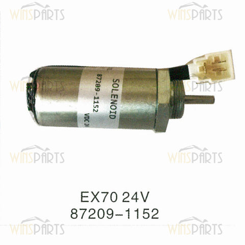 897329-5680 87209-1152 ISUZU 4LE2 4LE1 Flameout STOP Fuel Shut Off Solenoid Valve Shutdown Hitachi EX70 Excavator Parts