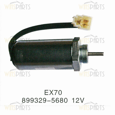 8973295680 8-97329568-0 899329-5680 ISUZU 4LE1 12V Shut off Stop Solenoid Valve Flameout For Hitachi Komatsu Doosan Excavator ELECTRIC PARTS