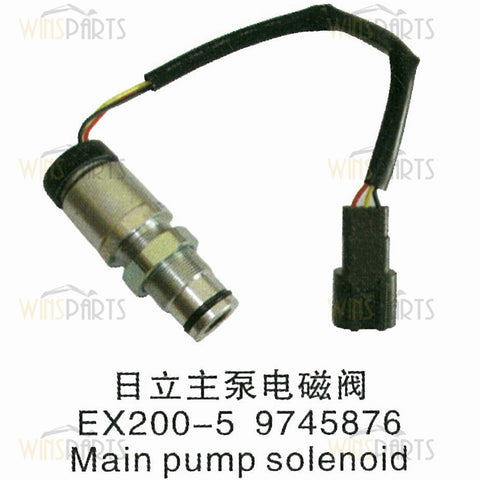 9745876 4367899  Main Hydraulic Pump Solenoid Valve SENSOR HPV102 HPV105 HPV118 Hitachi EX120-5 EX135USR EX200-5 Excavator Parts
