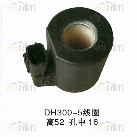 Bobina de válvula solenoide hidráulica DH300-5 Repuestos para excavadoras Doosan Daewoo