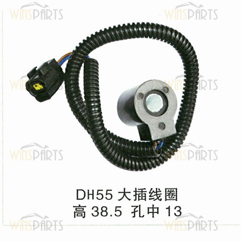 DH55 Hydraulic Solenoid Valve Coil Hyundai Doosan Daewoo R55 Excavator Spare parts