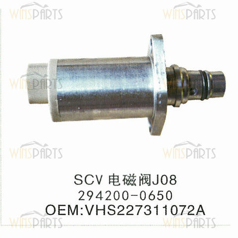 VHS227311072 294200-0650 VHS227311070 VHS227311071 J08E J05E SCV Control Valve HINO DENSO Kobelco Excavator Spare parts