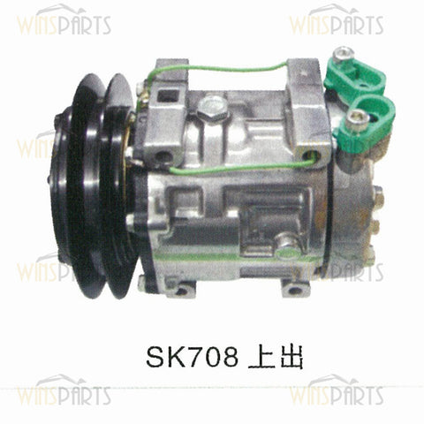 YT91V00001F1 AIR COMPRESSOR ASSY COMPRESSOR Air Conditioner A/C Kobelco SK70SR SK80 SK80CS-1E Excavator Parts