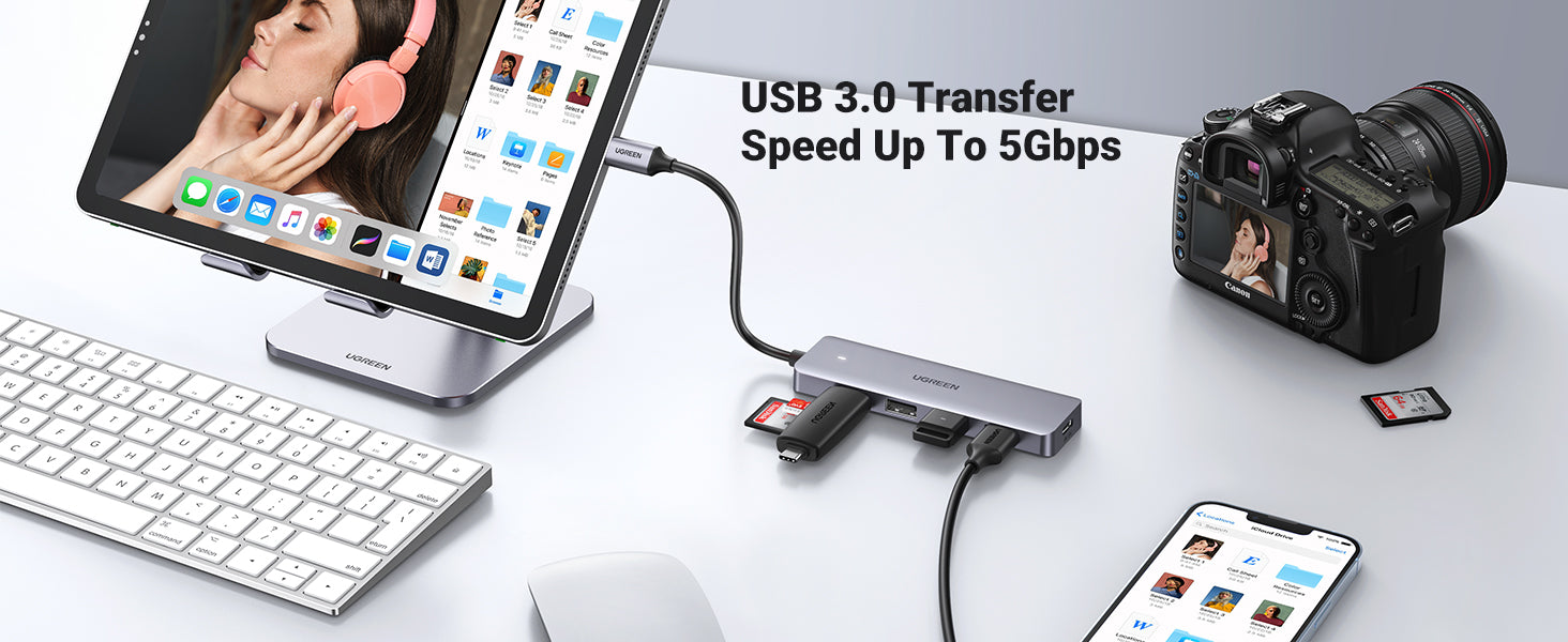 Achetez UGREEN 10916 0,2m USB C Hub 4-Port USB 3.0 Adaptateur 5gbp
