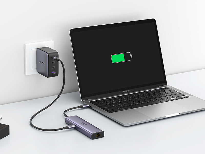 Adaptadores USB C para MacBook Pro/Air, Mac Dongle con 3 puertos USB, USB C  a HDMI, USB C a RJ45 Ethernet, MOKiN 9 en 1 USB C a HDMI, carga Pd de 100