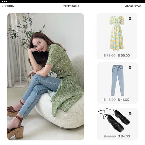 green floral maxi dress