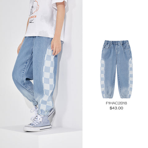 checker jeans