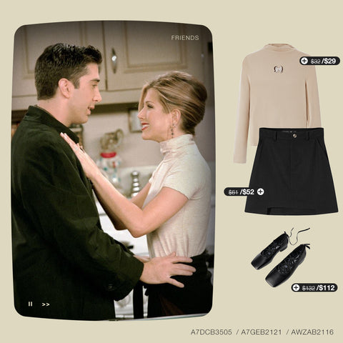 black high low skirt with khaki t shirt