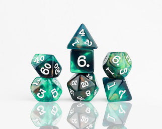 RPG TCG Dice Set of 7: Seamoss