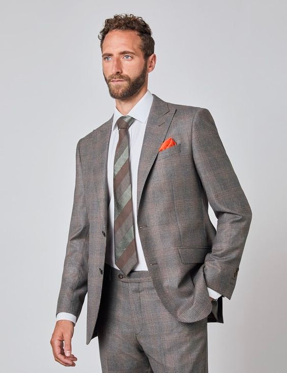 Men's Plaid Suits Tuxedo Action