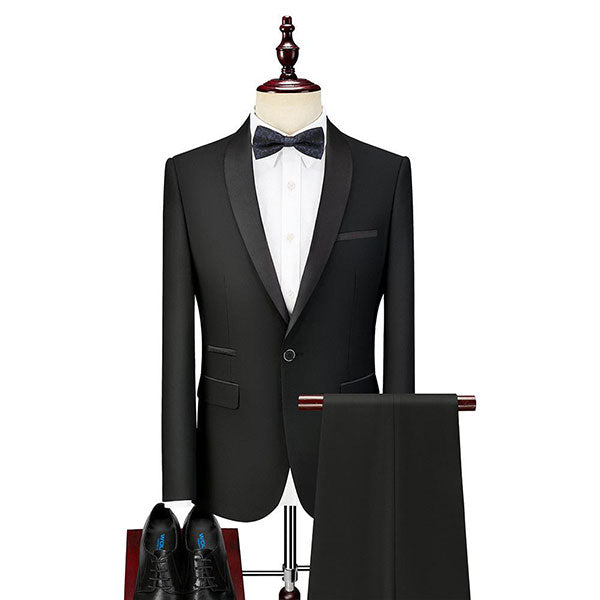 Tuxedo-Action-Mens-Classic-Groom-Dresses-2-Piece-suits-black