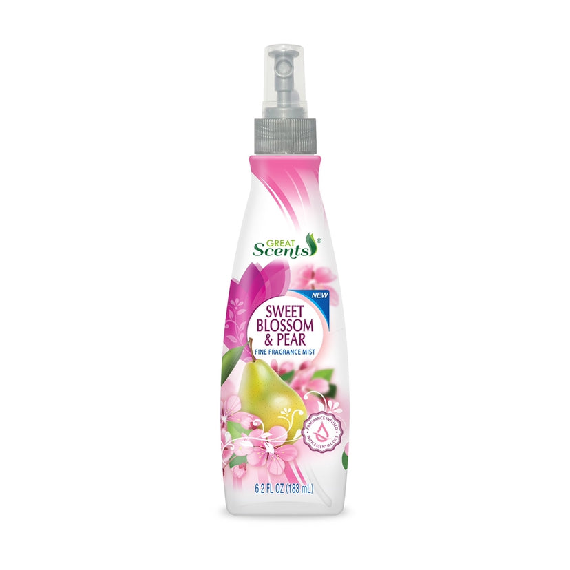 Great Scents Mist Sweet Blossom & Pear 6.2oz 12 Count