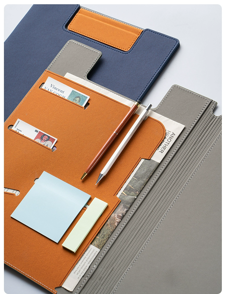 A4 Vegan Leather Folder Clipboard Padfolio for Office