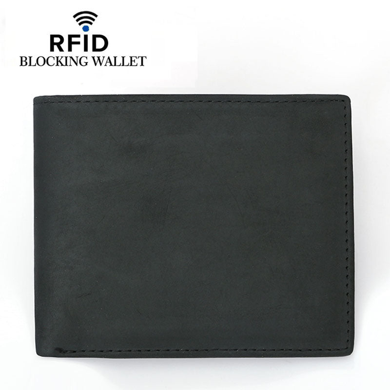 Genuine Leather Wallet, Slim Credit Card Wallets RFID Protection