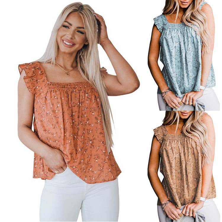 Square-Neck Pullover Loose Sleeveless Babydoll Top