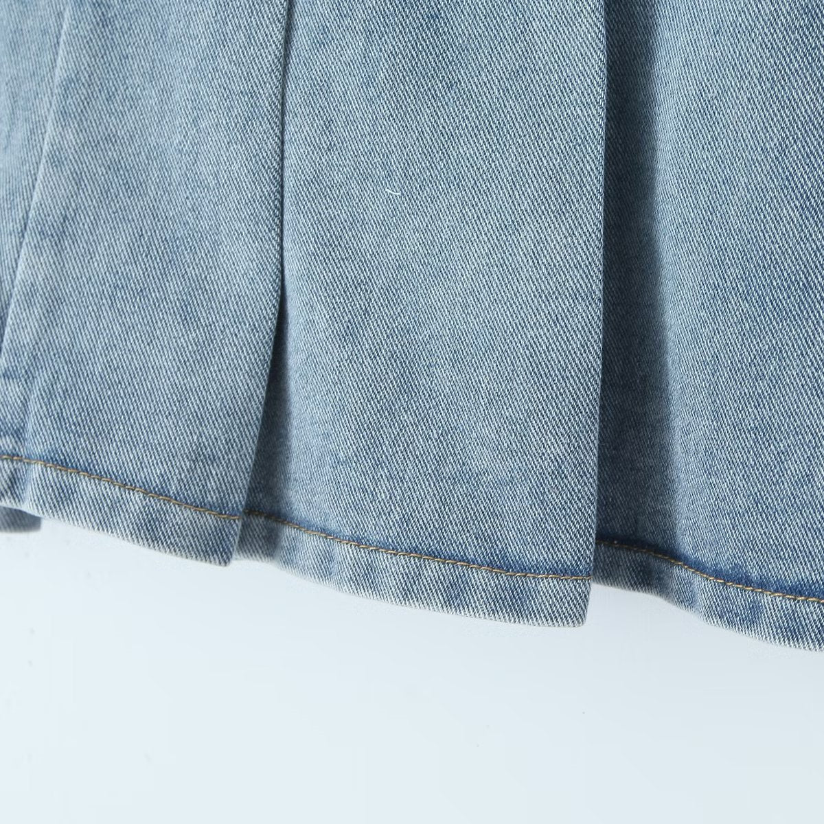 Belted Denim Skirt