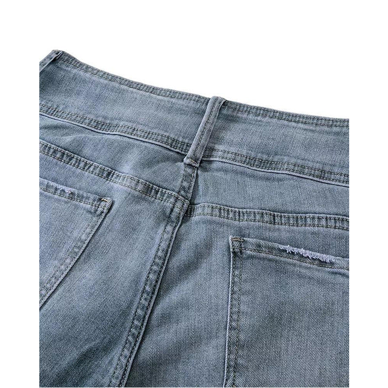 Vintage Side Button Mid Waist Skinny Jeans