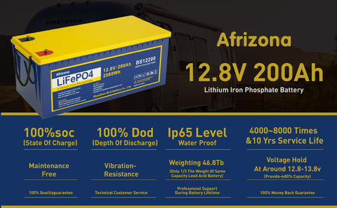 12V/12.8V 200Ah LiFePO4 Batterie Akku Deep-Cycle-Batterie mit 4S