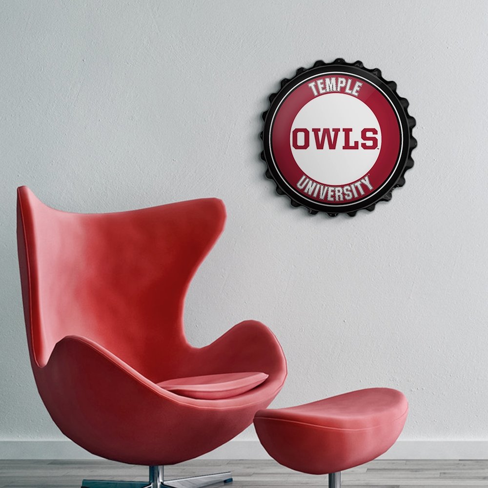 Temple Owls: Bottle Cap Wall Sign