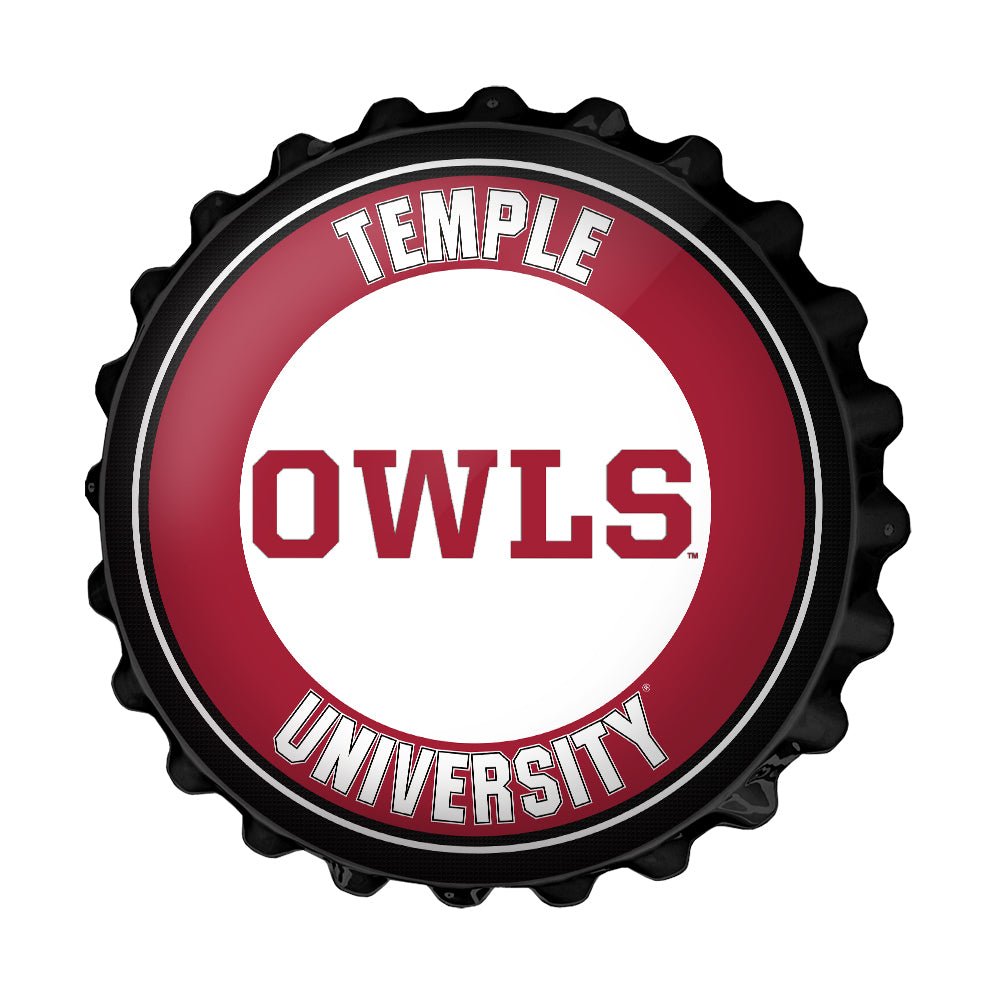 Temple Owls: Bottle Cap Wall Sign