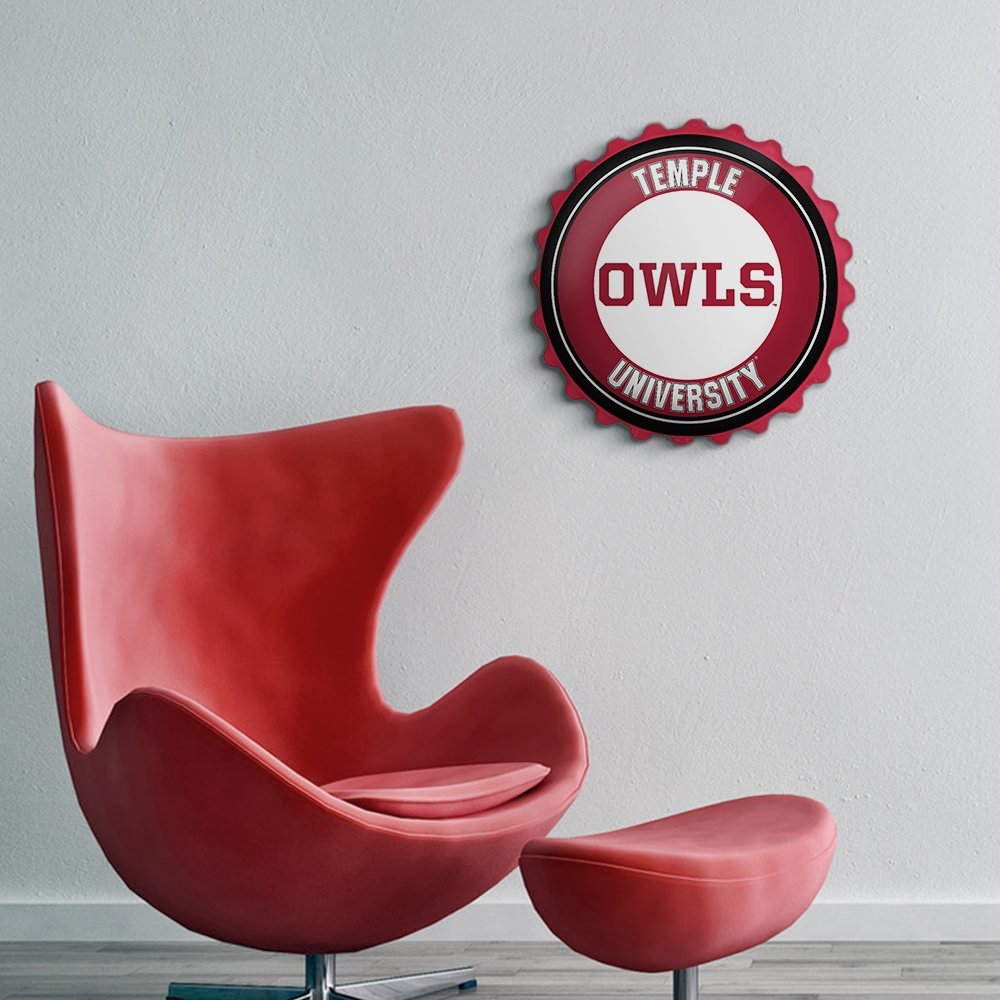 Temple Owls: Bottle Cap Wall Sign