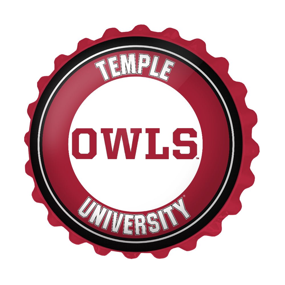 Temple Owls: Bottle Cap Wall Sign