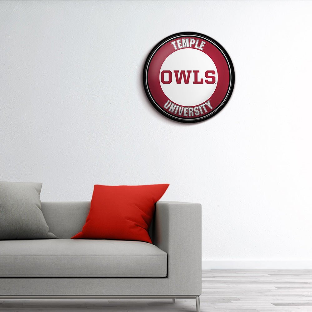 Temple Owls: Owls - Modern Disc Wall Sign