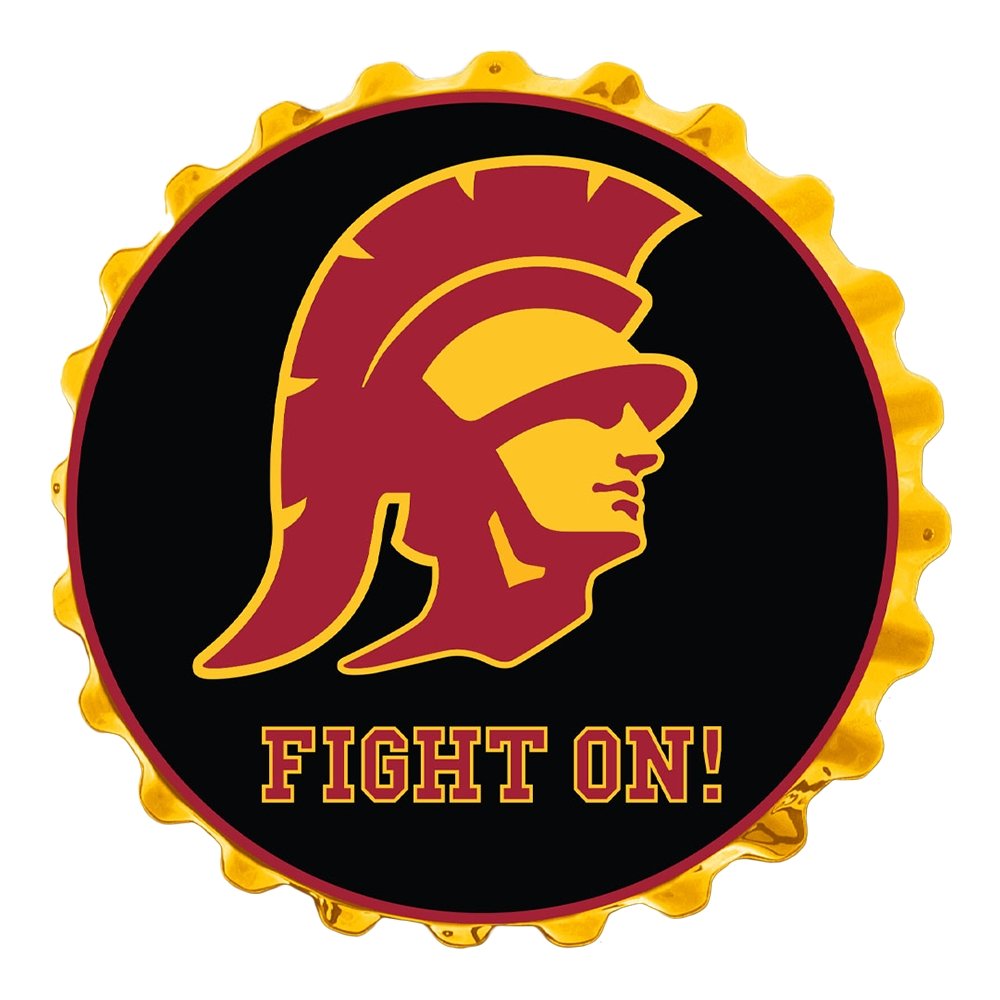 USC Trojans: Fight On - Bottle Cap Wall Sign