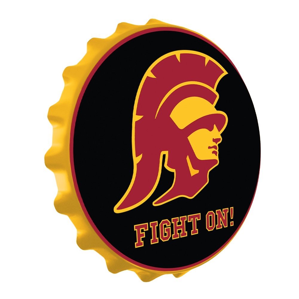 USC Trojans: Fight On - Bottle Cap Wall Sign