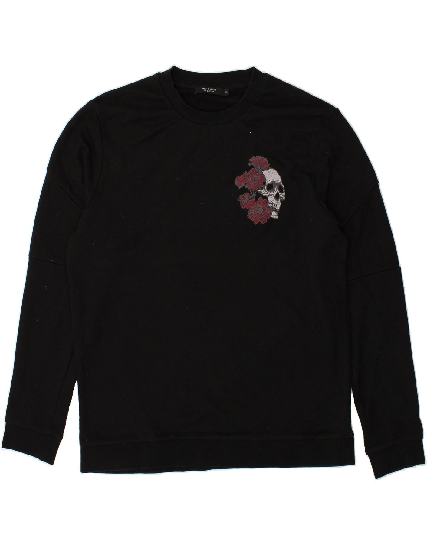 JACK & JONES Mens Sweatshirt Jumper XL Black Polyester