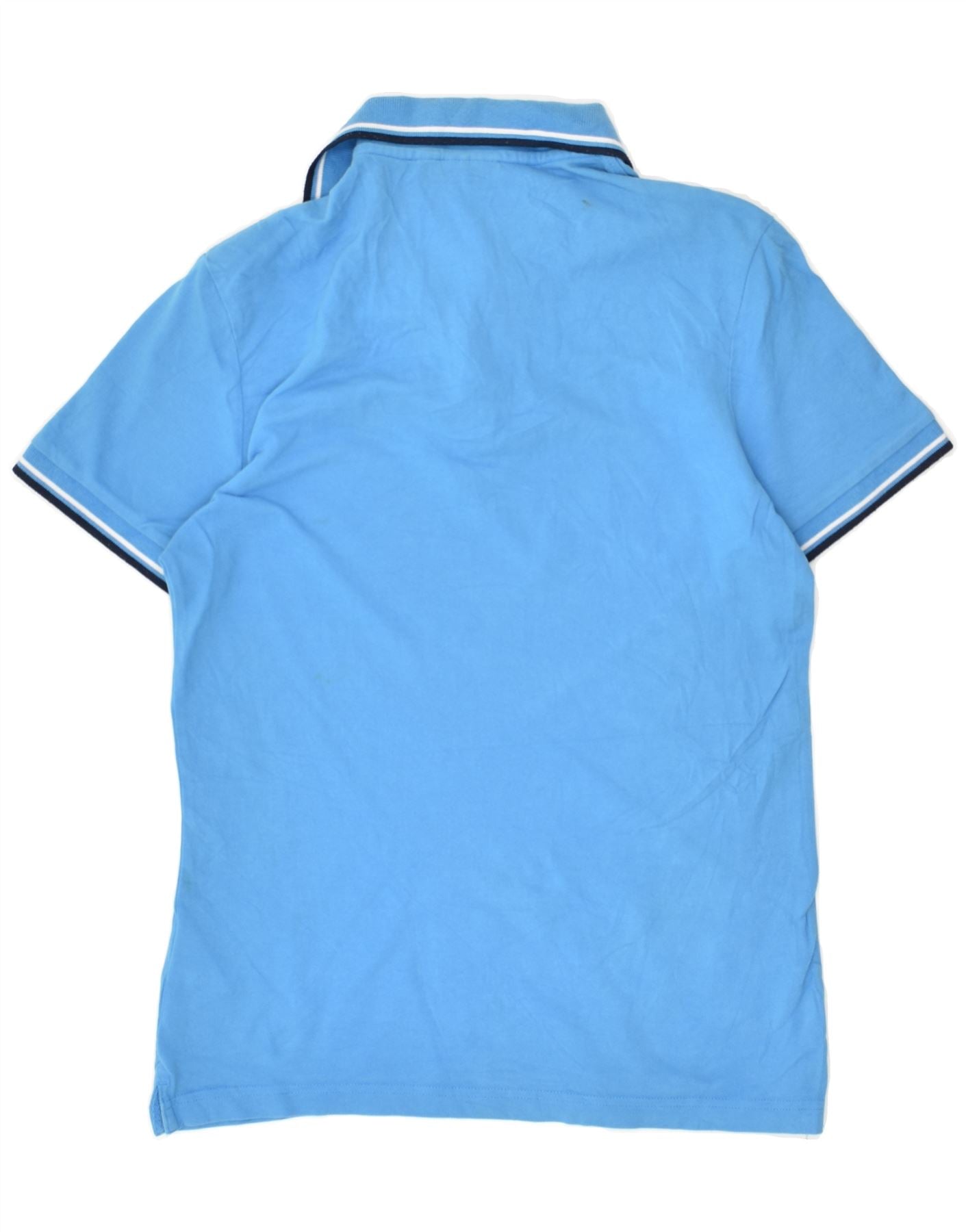 DIADORA Mens Polo Shirt Small Blue Cotton