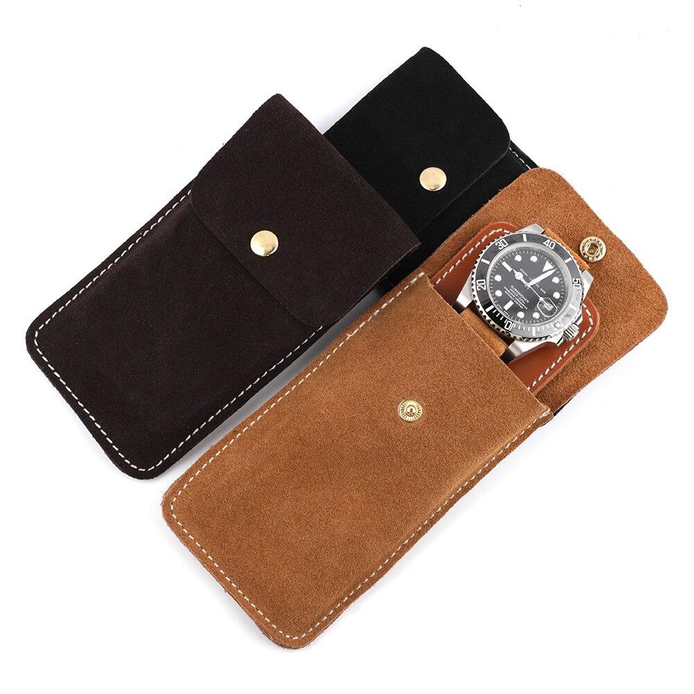 Antoine Suede Leather Travel Watch Case