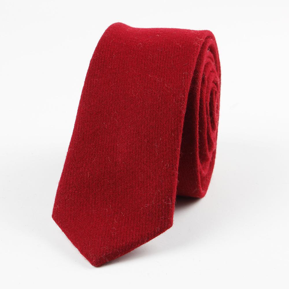 Classy Solid Wool Tie