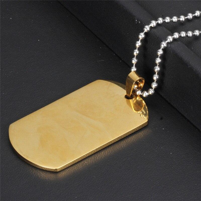 Dog Tag 316L Stainless Steel Pendant Necklace