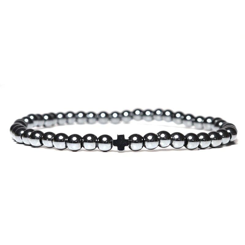 Flavio Minimalist Hematit Beaded Bracelet