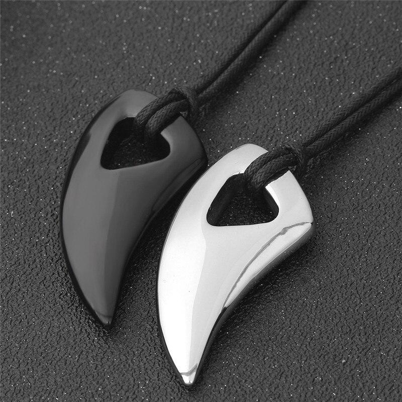 Shark Tooth Stainless Steel Pendant Necklace