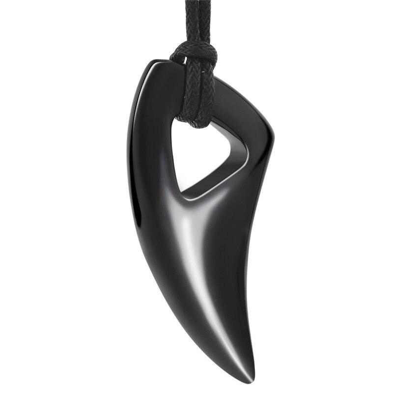 Shark Tooth Stainless Steel Pendant Necklace