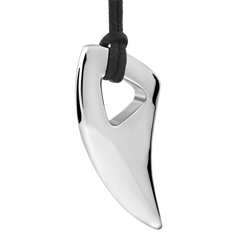 Shark Tooth Stainless Steel Pendant Necklace