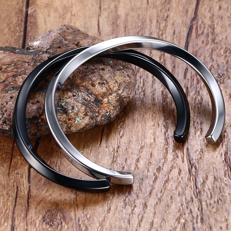 Twisted Stainless Steel Cuff Bracelet