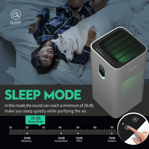 air purifier with nigh model,night light,quite use in light