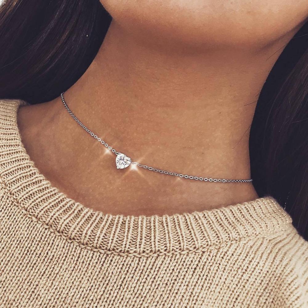 Fashion Tiny Heart Choker Necklace for Women