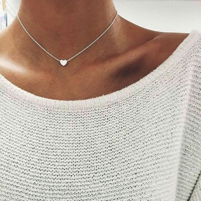 Fashion Tiny Heart Choker Necklace for Women