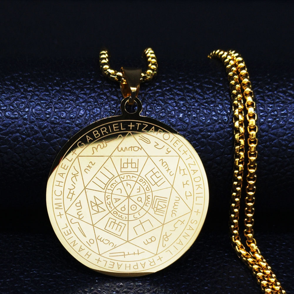 Seal of The Seven Archangels Talisman Medallion Pendant