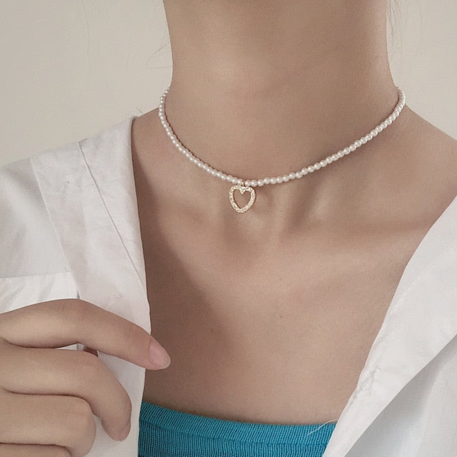 Fashion Tiny Heart Choker Necklace for Women