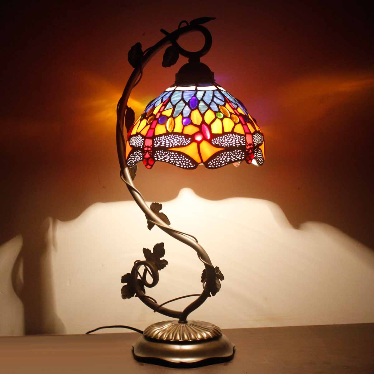 Werfactory® Tiffany Table Lamp 8 Inch Werfactory® Tiffany Table Lamp 8 Inch