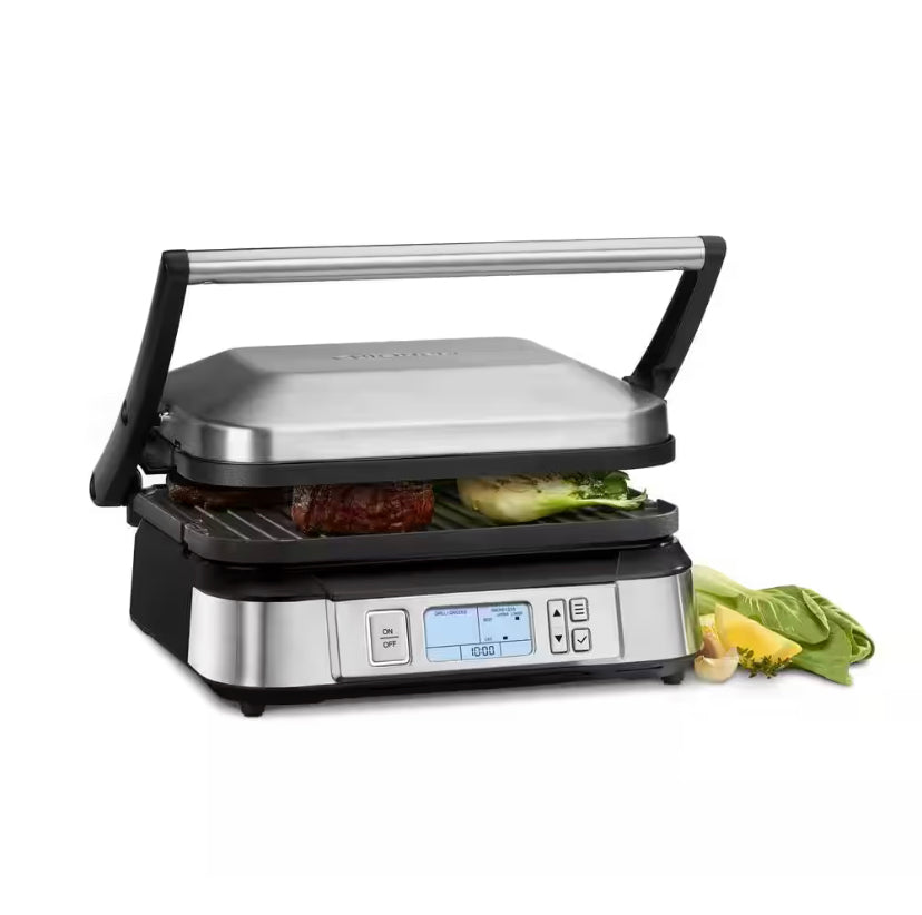 Cuisinart Contact Gray Stainless Griddler with Smoke-Less Mode