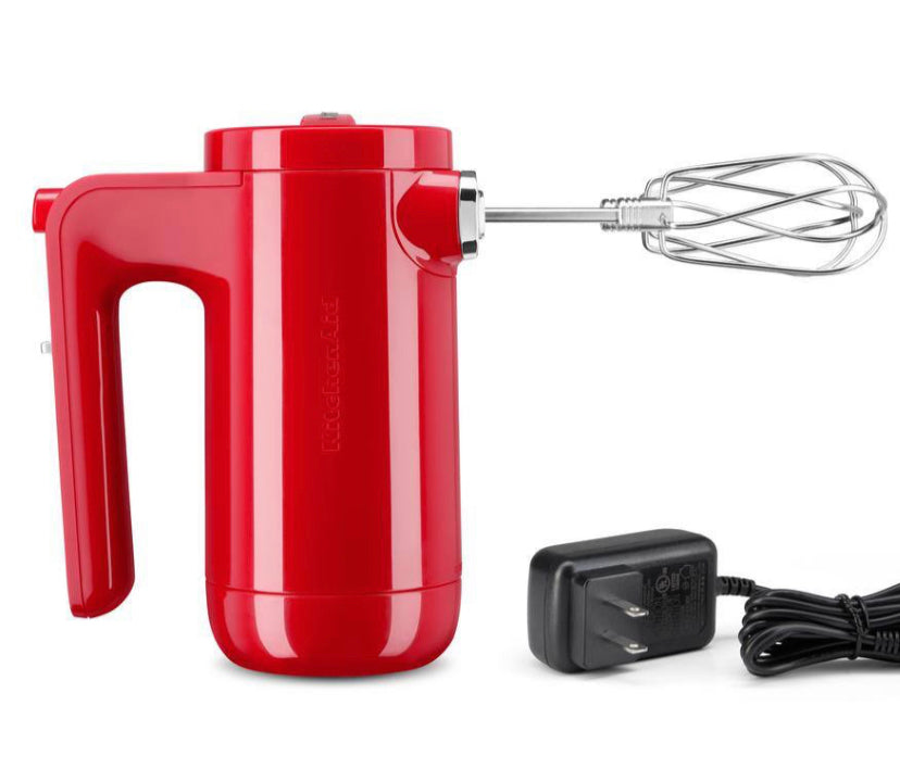 KitchenAid Cordless 7-Speed Passion Red Hand Mixer